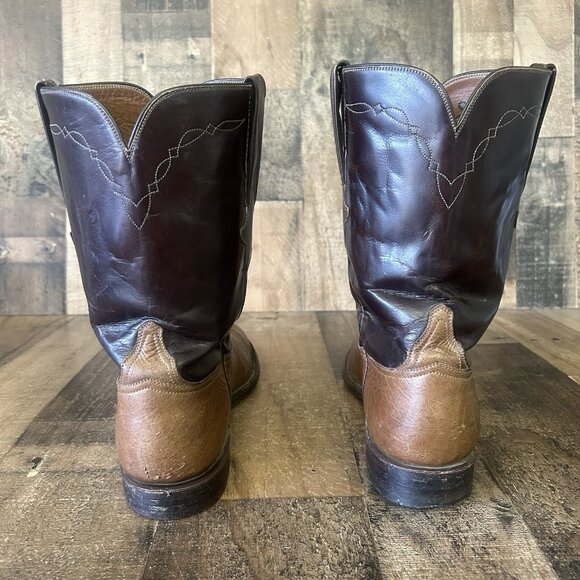 Lucchese Handmade L5339 Vintage Ostrich Roper Western Cowboy Boots Mens 11 D - Picture 9 of 12